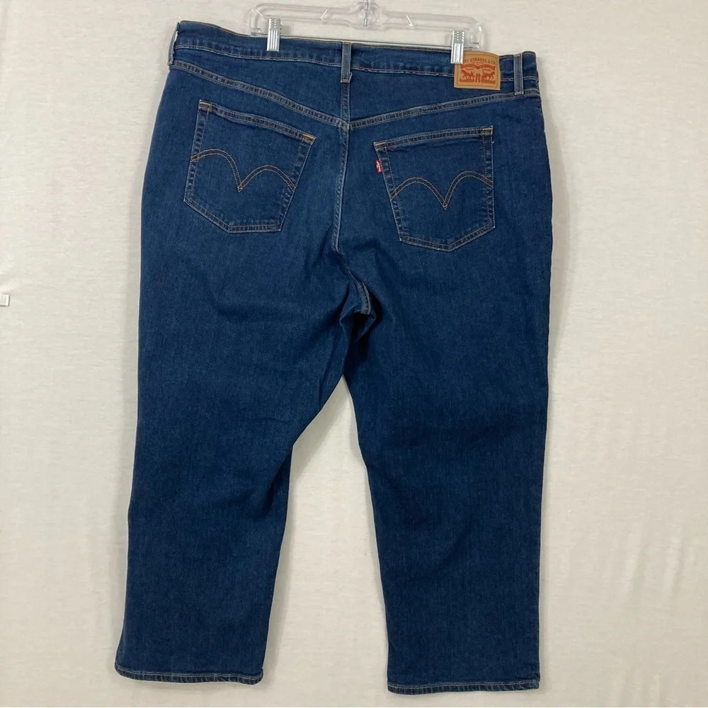 New Levi's Wedgie Straight Leg‎ High Rise Crop Jeans size 24W - Picture 9 of 10